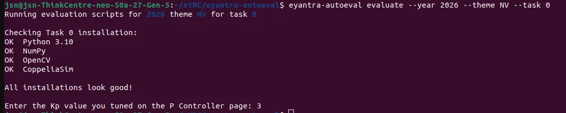 Auto-eval script output